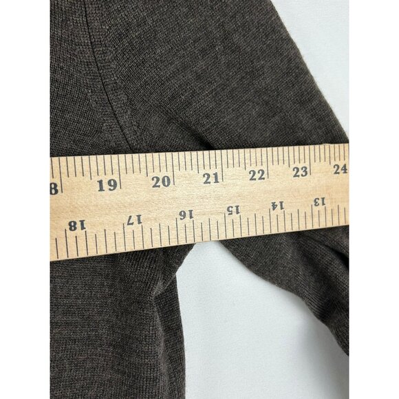 Banana Republic Women's L 100% Extra Fine Merino Wool Cardigan Sweater Brown - Picture 4 of 12